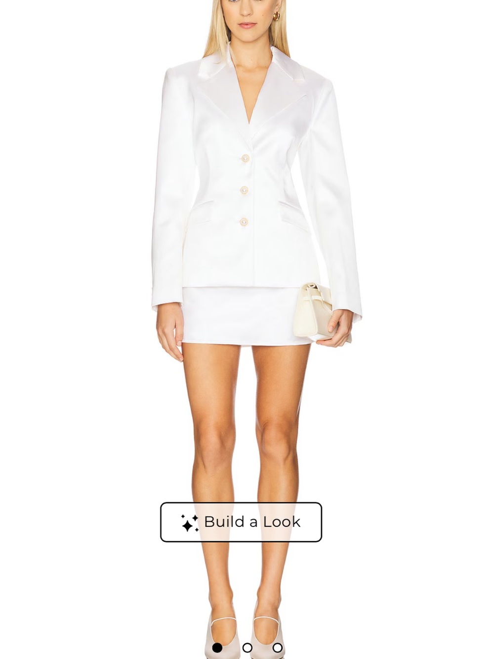 MAJORELLE White Blazer Mini Dress